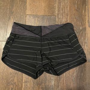 striped lululemon speed up shorts